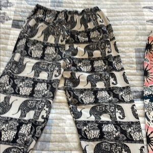 Elephant Print Black and White Leggings